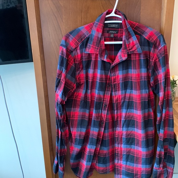 Banana Republic luxe flannel shirt size L men’s - Picture 1 of 3